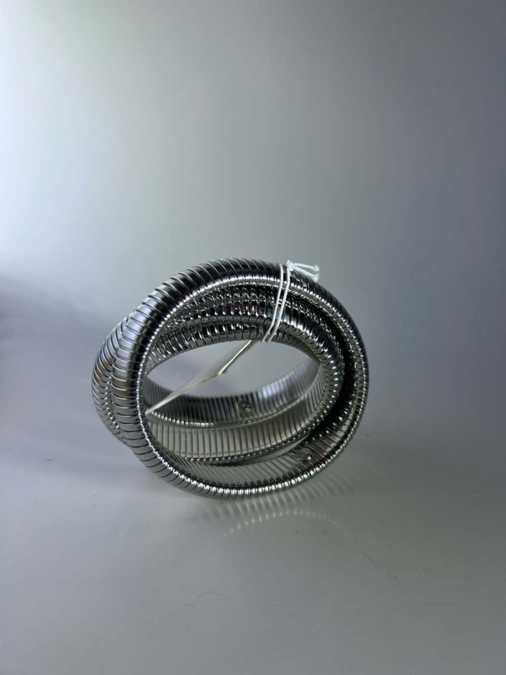ettika Rhodium Plated Coil Stretch Bracelet in Silver - Picture 5 of 7